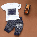 Baby boy clothes 2017 Brand summer kids clothes sets t-shirt+pants suit clothing set Star Printed Clothes newborn sport suits - Appu & Appi