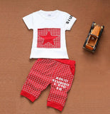 Baby boy clothes 2017 Brand summer kids clothes sets t-shirt+pants suit clothing set Star Printed Clothes newborn sport suits - Appu & Appi