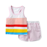 2pcs/set Tshirt Shorts Cotton Baby Clothing Set Newborn Baby Outfits Girl Boy Kids Clothes Sets Summer Style Roupas Bebes Suits - Appu & Appi