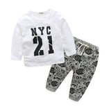 New 2016 autumn baby boy clothing set cotton long sleeve t-shirt+pants fashion baby boy clothes infant 2pcs suit - Appu & Appi