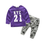 New 2016 autumn baby boy clothing set cotton long sleeve t-shirt+pants fashion baby boy clothes infant 2pcs suit - Appu & Appi