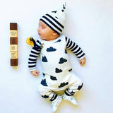 2017 New Style Infant Cloting Set Autumn Baby Boy Girl Romper Long sleeve Cartoon Jumpsuit+Hat 2Pcs Newborn Toddler Baby Clothes - Appu & Appi