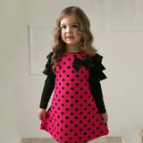 2017 Summer Baby Girls Dresses Kids Clothes Long sleeve Dress Yellow/ Rose Bowknot Children Clothing Vestidos - Appu & Appi