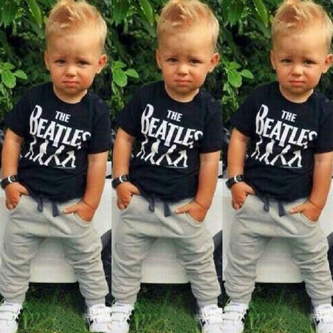 BCS177 Summer Kids Clothes Sets Short Sleeve Boy T-shirt Pants Suit Clothing Set Newborn Sport Suits Children Baby Boy Clothes - Appu & Appi