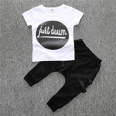BCS177 Summer Kids Clothes Sets Short Sleeve Boy T-shirt Pants Suit Clothing Set Newborn Sport Suits Children Baby Boy Clothes - Appu & Appi