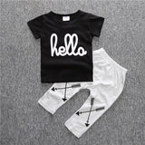 BCS177 Summer Kids Clothes Sets Short Sleeve Boy T-shirt Pants Suit Clothing Set Newborn Sport Suits Children Baby Boy Clothes - Appu & Appi