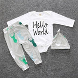 2017 New baby girl clothing set Christmas style baby suit long-sleeved romper + pants + hat 3pcs newborn baby clothes SY163 - Appu & Appi