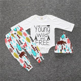 2017 New baby girl clothing set Christmas style baby suit long-sleeved romper + pants + hat 3pcs newborn baby clothes SY163 - Appu & Appi