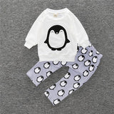 RY-166 New style cotton newborn set cartoon fox printed baby costume spring autumn t-shirt+ pants 2 pcs clothes for bebes 2017 - Appu & Appi