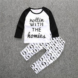 RY-166 New style cotton newborn set cartoon fox printed baby costume spring autumn t-shirt+ pants 2 pcs clothes for bebes 2017 - Appu & Appi