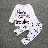 RY-166 New style cotton newborn set cartoon fox printed baby costume spring autumn t-shirt+ pants 2 pcs clothes for bebes 2017 - Appu & Appi