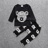 RY-166 New style cotton newborn set cartoon fox printed baby costume spring autumn t-shirt+ pants 2 pcs clothes for bebes 2017 - Appu & Appi