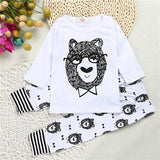 RY-166 New style cotton newborn set cartoon fox printed baby costume spring autumn t-shirt+ pants 2 pcs clothes for bebes 2017 - Appu & Appi