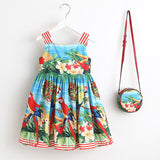 Girls Dress Summer 2017 Brand Toddler Dress with Bag Baby Girls Clothes Robe Enfant Princess Kids Dresses Children Clothing - Appu & Appi