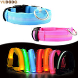 Nyylon LED Pet Dog Collar,Night Safety Flashing Glow In The Dark Dog Leash,Dogs Luminous Fluorescent Collars Pet Supplies - Appu & Appi