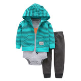 Sets 1 hooded zipper coat + pants + romper fashion cotton 2017 Baby Boy girl Clotheschildren boys cute Clothing free shipping - Appu & Appi