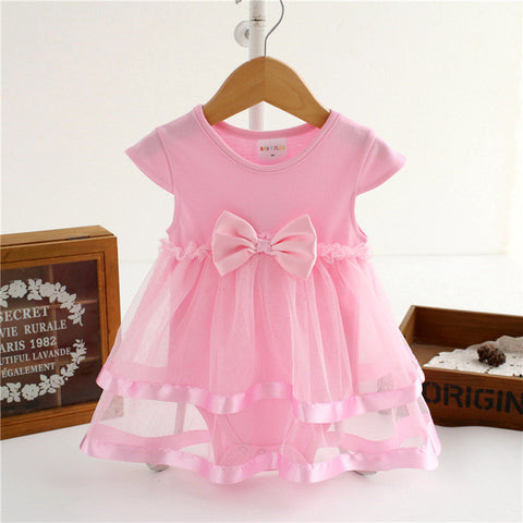 NewBorn Baby Dresses Summer Cotton Ribbon Bow Infant Infant Dresses For Girls Bodysuit Jumpsuit Toddler Body Suit Baby Clothes - Appu & Appi