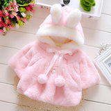 Girls winter padded coat Baby Infant Girls Fur Winter Warm Coat Cloak Jacket Thick Warm Clothes Drop ship - Appu & Appi