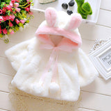Girls winter padded coat Baby Infant Girls Fur Winter Warm Coat Cloak Jacket Thick Warm Clothes Drop ship - Appu & Appi