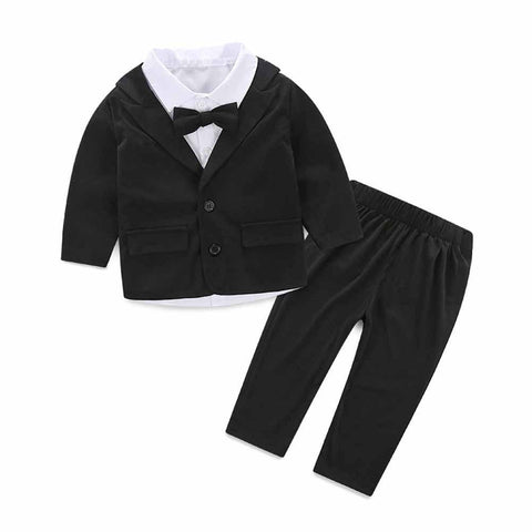 baby boy clothes gentleman Outfits Baby Boy Gentleman Suit +Tie Shirt + Trousers Kids Clothes 3pcs set baby boy clothes set - Appu & Appi