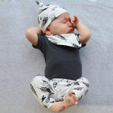 2017 summer style baby boy clothes short sleeve T shirt+pants+hat+Bibs 4pcs suit newborn clothes baby girl clothing set infant - Appu & Appi