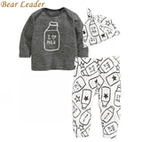 Bear Leader Baby Clothing Sets 2017 Autumn Baby Boys Clothes Long Sleeve T-shirt+Pants+Hats 3Pcs Suits Children Clothing - Appu & Appi
