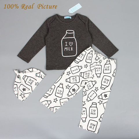 Bear Leader Baby Clothing Sets 2017 Autumn Baby Boys Clothes Long Sleeve T-shirt+Pants+Hats 3Pcs Suits Children Clothing - Appu & Appi