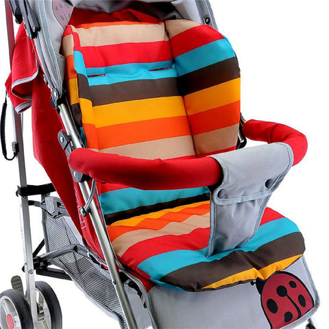 Baby Infant Stroller Seat Pushchair Cushion Cotton Mat Rainbow Color Soft Thick Pram Cushion Chair BB Car Seat Cushion - Appu & Appi